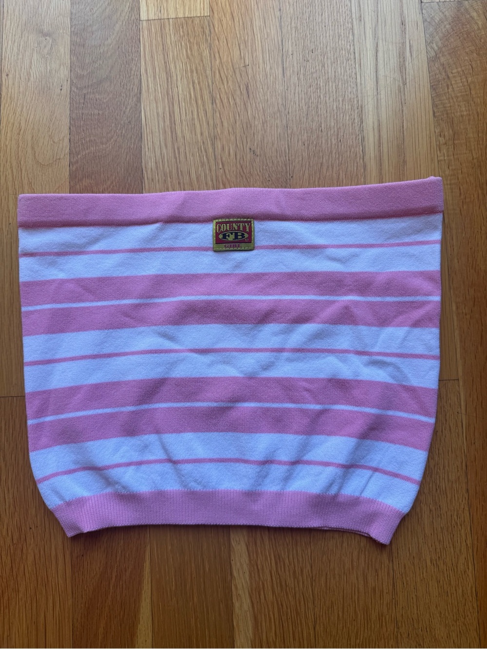 County FB Girl Pink & White Striped Tube Top – Size S/M